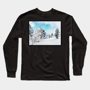 Frozen White Winter Landscape in Rondane National Park (Norway) Long Sleeve T-Shirt